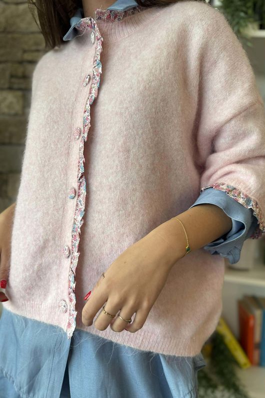 Agatha Libertine Cardigan Rose